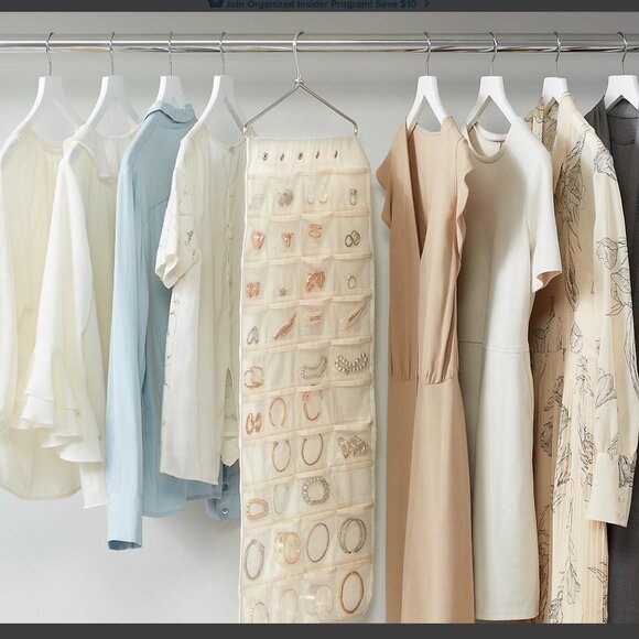 NWOT Container Store 80-Pocket Hanging Jewelry Organizer - Picture 4 of 8